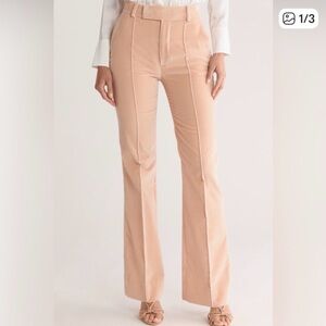 Frame Slim Stacked Trouser in Blush